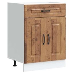 Berkfield Home Kitchen Base Cabinet Kalmar Old Wood Engineered Wood in Brown - thumbnail 2