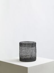 Orsina Cylindrical Black Lantern, Iron Wireframe Black Candle Holder, Indoor & Outdoor Decor with Glass Shade - thumbnail 4