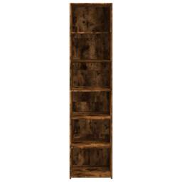 Berkfield Home Highboard Smoked Oak 45x41x185 cm Engineered Wood in Brown - Size: 45 x 41 x 185 cm - thumbnail 4