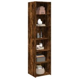 Berkfield Home Highboard Smoked Oak 45x41x185 cm Engineered Wood in Brown - Size: 45 x 41 x 185 cm - thumbnail 3