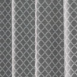 Luxury Living Modern Geometric Two-Tone Jacquard Lined Pencil Pleat Taped Curtains in Grey - Size: 168 cm width x 183 cm drop - thumbnail 3