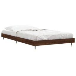 Berkfield Home Bed Frame Brown Oak 100x200 cm Engineered Wood - thumbnail 4