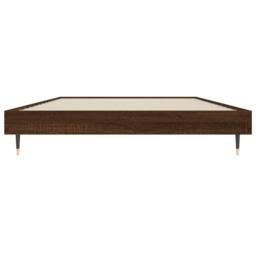 Berkfield Home Bed Frame Brown Oak 100x200 cm Engineered Wood - thumbnail 6