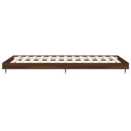 Berkfield Home Bed Frame Brown Oak 100x200 cm Engineered Wood - thumbnail 7