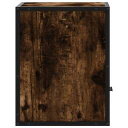 Berkfield Home Wall-mounted Bedside Cabinets 2 pcs Smoked Oak 40x31x39.5 cm in Brown - thumbnail 7