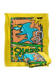 Warner Brothers Shark Week Television Series 152x127 cm Rad Surfing Shark Soft Blanket - thumbnail 2