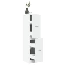 Berkfield Home Apothecary Cabinet White 30x41x144.5 cm Engineered Wood - thumbnail 2