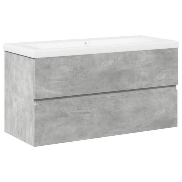 Berkfield Home 2 Piece Bathroom Furniture Set Concrete Grey Engineered Wood - image 1