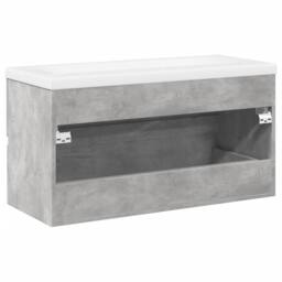 Berkfield Home 2 Piece Bathroom Furniture Set Concrete Grey Engineered Wood - thumbnail 6