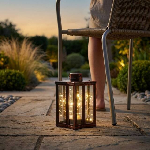 Garden Greatness Mini Bronze Effect Solar Firefly Star Lantern - Size: 1 Pack - image 1