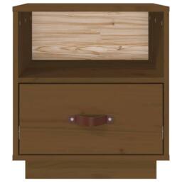 Berkfield Home Bedside Cabinet Honey Brown 40x34x45 cm Solid Wood Pine - Size: 40 x 34 x 45 cm - thumbnail 6