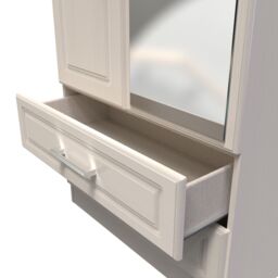 Ready Assembled 2 U Norfolk Tall 2 Door 2drw Mirrored Wardrobe (Ready Assembled) in Taupe - thumbnail 6