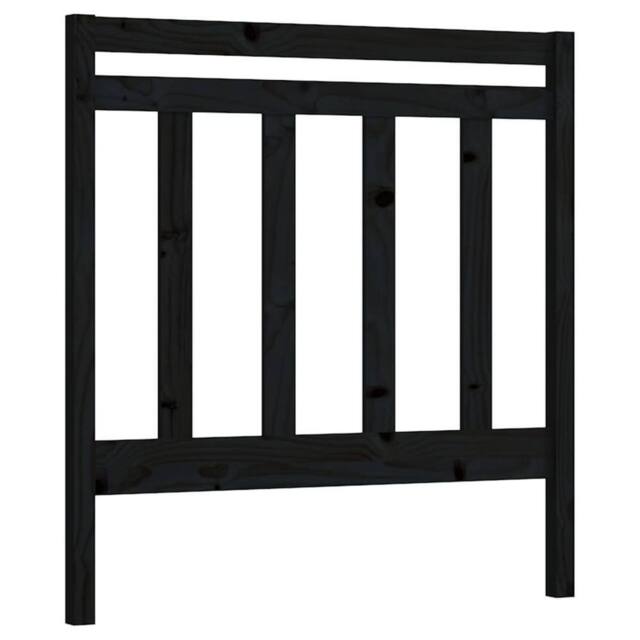Berkfield Home Bed Headboard Black 95x4x100 cm Solid Wood Pine - Size: 95 x 4 x 100 cm - image 1