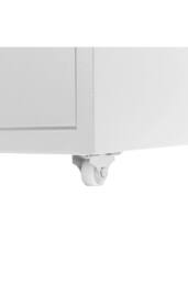 Living and Home Movable Vertical File Cabinet with 4 Drawers in White - thumbnail 5