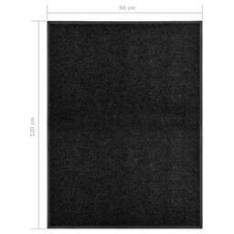 Berkfield Home Pliable Doormat Washable Black 90x120 cm - thumbnail 6