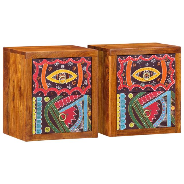 Berkfield Home Bedside Cabinets 2 pcs 35x30x40 cm Solid Wood Acacia - Size: 35 x 30 x 40 cm - image 1