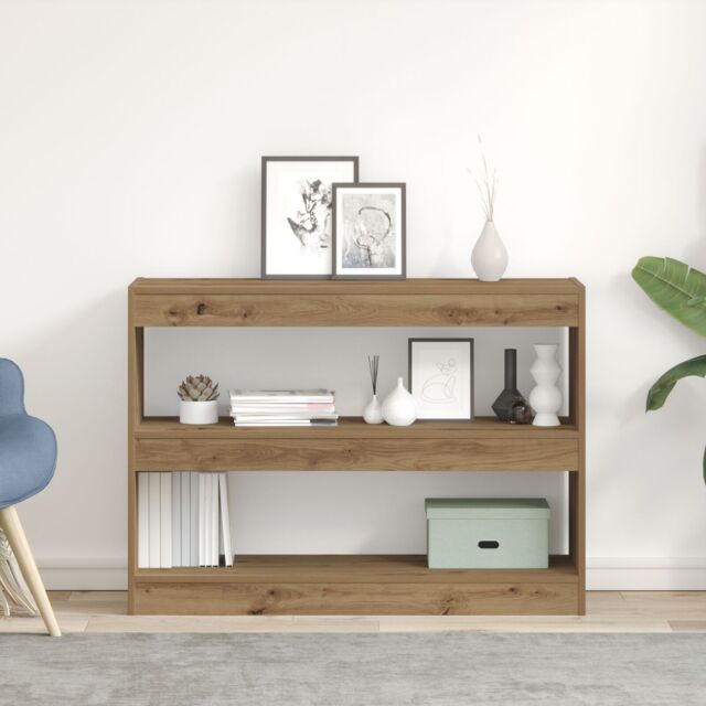 Berkfield Home Bookcase/Room Divider - Artisan Oak - 100x30x72 cm - Made from Engineered Wood in Brown - Size: 100 x 30 x 72 cm - image 1