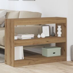 Berkfield Home Bookcase/Room Divider - Artisan Oak - 100x30x72 cm - Made from Engineered Wood in Brown - Size: 100 x 30 x 72 cm - thumbnail 4