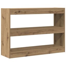 Berkfield Home Bookcase/Room Divider - Artisan Oak - 100x30x72 cm - Made from Engineered Wood in Brown - Size: 100 x 30 x 72 cm - thumbnail 2