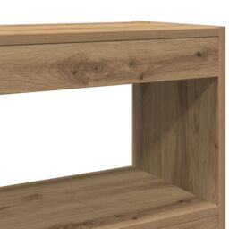 Berkfield Home Bookcase/Room Divider - Artisan Oak - 100x30x72 cm - Made from Engineered Wood in Brown - Size: 100 x 30 x 72 cm - thumbnail 8