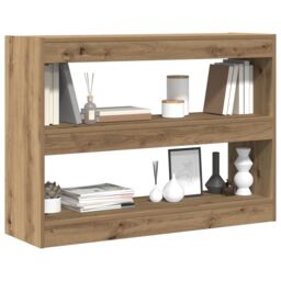 Berkfield Home Bookcase/Room Divider - Artisan Oak - 100x30x72 cm - Made from Engineered Wood in Brown - Size: 100 x 30 x 72 cm - thumbnail 3