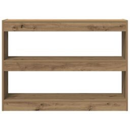 Berkfield Home Bookcase/Room Divider - Artisan Oak - 100x30x72 cm - Made from Engineered Wood in Brown - Size: 100 x 30 x 72 cm - thumbnail 6