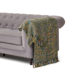 Luxury Living 100% Acrylic Throw - 180cm x 115cm - Blue/Green - Size: 180 cm x 115 cm