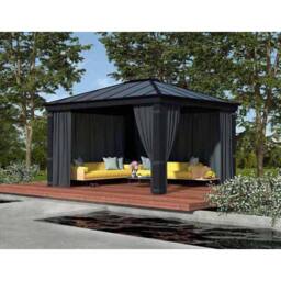 Palram Curtain Set for Dallas 12 x 20 Gazebo - L212 x W507 cm - Dark Grey - thumbnail 3