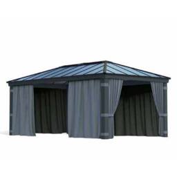 Palram Curtain Set for Dallas 12 x 20 Gazebo - L212 x W507 cm - Dark Grey - thumbnail 1