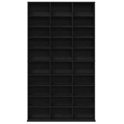 Berkfield Home Elegant CD Cabinet Black oak Engineered wood 101 x 23 x 177.5 cm - thumbnail 6