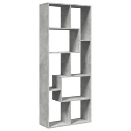 Berkfield Home Room Divider Bookcase Concrete Grey 67x25x161.5 cm Engineered Wood - thumbnail 2