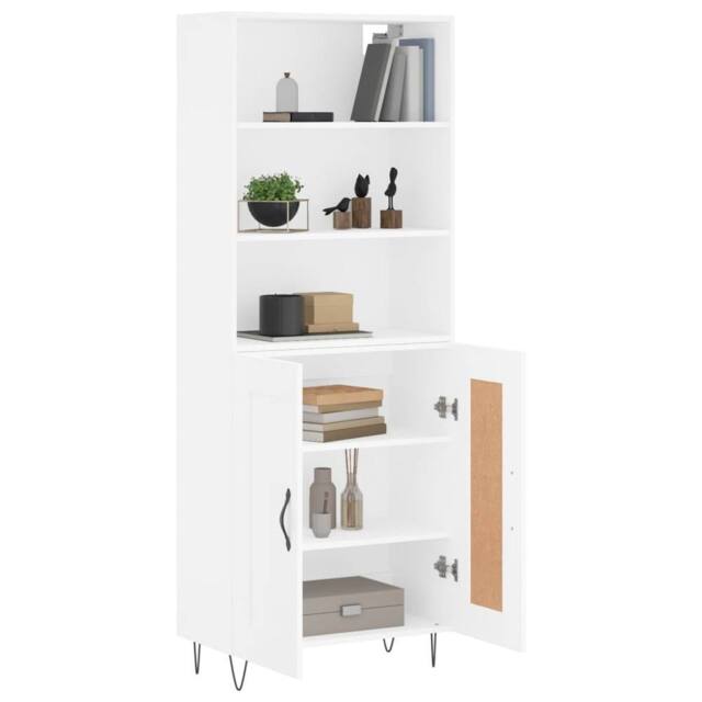 Berkfield Home Highboard White 69.5x34x180 cm Engineered Wood - image 1