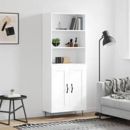 Berkfield Home Highboard White 69.5x34x180 cm Engineered Wood - thumbnail 2