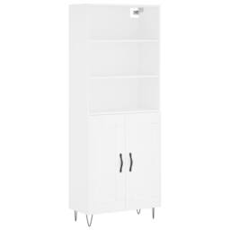 Berkfield Home Highboard White 69.5x34x180 cm Engineered Wood - thumbnail 3