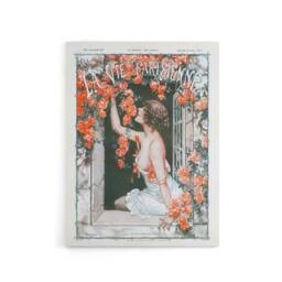 "Artery8 La Vie Parisienne Magazine Cover Roses Month Canvas Wall Art Print in Red - Size: W12"" x H16""" - thumbnail 1