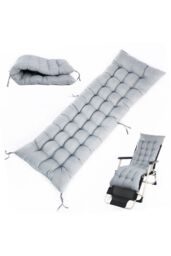 H&O Direct 160cm L x 50cm W Replacement Seat Cushion for Garden Lounger Chair in Grey - Size: 160 cm L x 50 cm W - thumbnail 4