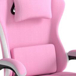Levede Office Desk Chair Fabric Gaming Recliner Adjustable Height Swivel in Pink - thumbnail 7