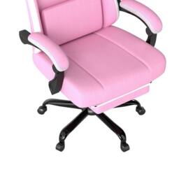 Levede Office Desk Chair Fabric Gaming Recliner Adjustable Height Swivel in Pink - thumbnail 6