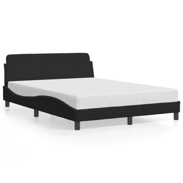 Berkfield Home Bed Frame without Mattress Black 135x190 cm Double Velvet - image 1