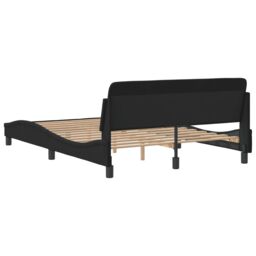 Berkfield Home Bed Frame without Mattress Black 135x190 cm Double Velvet - thumbnail 6
