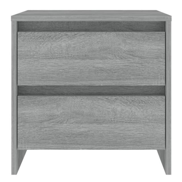 Berkfield Home Elegant Bedside Cabinet Grey Sonoma 45x34.5x44.5 cm Engineered Wood - image 1