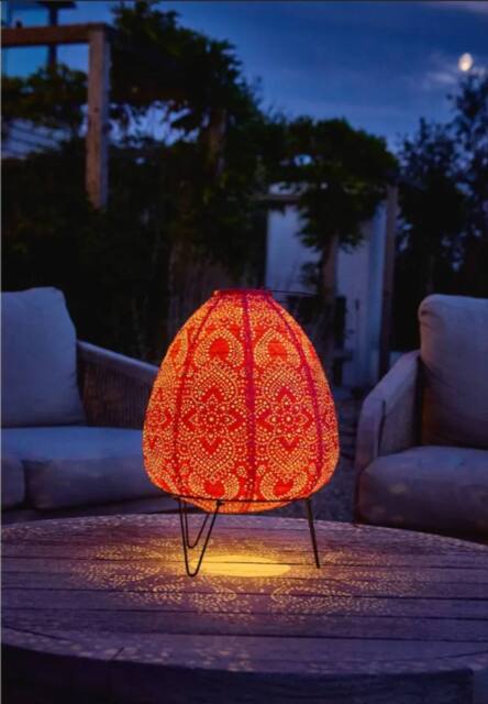 Garden Greatness Dome Standing Solar Lantern Garden in Red - Size: 1 Pack - image 1