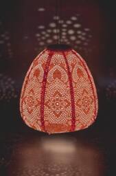 Garden Greatness Dome Standing Solar Lantern Garden in Red - Size: 1 Pack - thumbnail 2