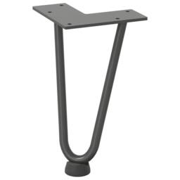 Berkfield Home Hairpin Table Legs 4 pcs Anthracite 20 cm Solid Steel in Charcoal - thumbnail 4