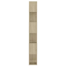 Berkfield Home Book Cabinet Room Divider Sonoma Oak 60x24x186 cm Engineered Wood in Light Oak - Size: 60 x 24 x 186 cm - thumbnail 6