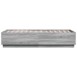 Berkfield Home Durable Bed Frame with LED without Mattress Grey Sonoma 75x190 cm - Size: Small Single - thumbnail 7