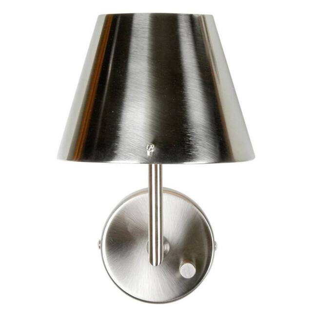 Netlighting Jin Wall Lamp With Shade Satin Nickel in Grey