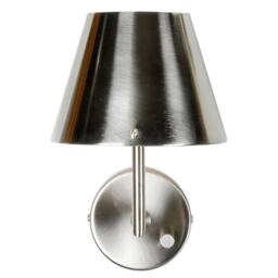 Netlighting Jin Wall Lamp With Shade Satin Nickel in Grey