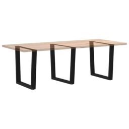 Berkfield Home Dining Table Legs V-Shape 3 pcs Black 80x(72-73.3) cm Steel - thumbnail 8