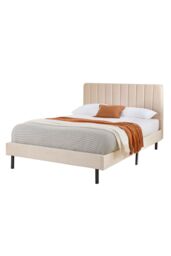 Aspire Rosella Upholstered Bed in Cream - Size: Small Double - thumbnail 4